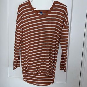 Old Navy Striped Orange Long Sleeve